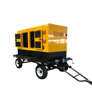 Ac điện ba pha máy phát điện thiết lập 50/60Hz bởi Cummins di động Trailer 125kva 100kw cho bán khẩn cấp cung cấp điện 6bta5.9-G2