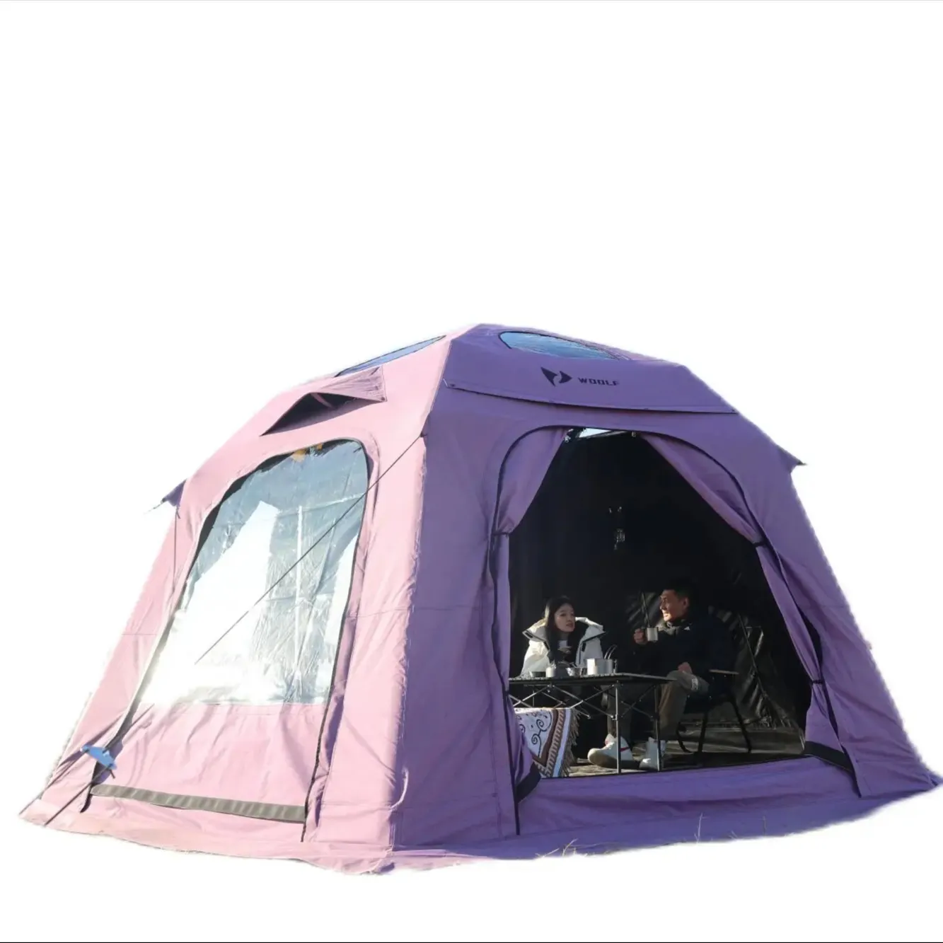QX Air Tente Clear Picnic Camping Tente dôme gonflable pvc camping