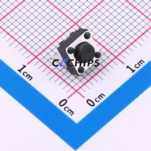 YTS1S0161BBT00 Tactile Switch Through hole Component (THT),6x6mm Switch 2.6N 6mm 6mm 4.5mm - Product Image 1
