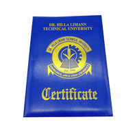 Mondon Porte-certificat et document en cuir PU estampage or diplômes d'études supérieures et couverture de diplôme