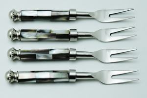 Ensemble de couverts en acier avec poignée en nacre, fourchette, cuillère, argenterie, vaisselle, vente chaude - Product Image 2