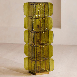 <span class=keywords><strong>Lampada</strong></span> da Terra in Vetro Multistrato Stile Americano di Lusso Creativo per Interni Soggiorno Divano Verde Oliva LED - Product Image 4