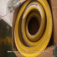 Tuyau d'aspiration en PTFE à vide total avec spirale en fil d'acier galvanisé, résistant à la corrosion, pour le transfert de produits chimiques