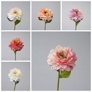 ดอกดาเลียสีชมพูประดิษฐ์ CallaFloral ดอกไม้ตกแต่งงานแต่งงานที่เหมือนจริง ก้านเดี่ยว - Product Image 3