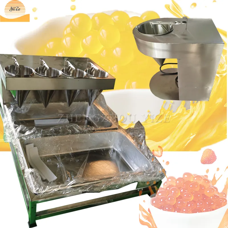 Automática ronda perla de tapioca jalea bola fabricante de la máquina de jugo de té de popping boba estallando máquina para hacer abalorios para té con leche