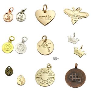 Fashion Design Engraved logo <strong>Custom</strong> <strong>Jewelry</strong> Tags Charms for Bracelet / Necklace - Product Image 6