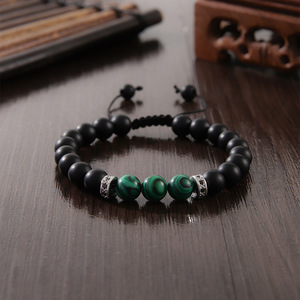Crystal <b>Beaded</b> <b>Bracelet</b> With Micro Inlaid Zircon Woven Adjustable Men's Jewelry Gift 16g Yiwu Origin - Product Image 1
