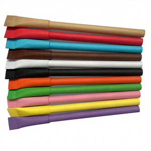 Stylo publicitaire promotionnel avec impression de logo, tube en papier kraft, stylo à bille, capuchon de dentifrice, utilisation en hôtel, conférence, modèle <span class=keywords><strong>HJC</strong></span> - Product Image 1