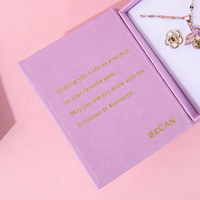 Becan nuovo Design a forma di libro portagioie orecchino collana bracciale confezione regalo gioielli contenitori di carta con Logo