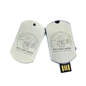 Độc đáo Dog Tag <span class=keywords><strong>USB</strong></span> Flash Drive thiết kế thời trang Pen Drive name tag Memory Stick với logo và Vòng cổ 1GB 2GB 4GB 8GB 16GB 32GB - Product Image 5