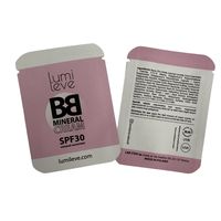 Sachet en aluminium mini haute barrière imprimé sur mesure, scellé sur 3 côtés, pour échantillons cosmétiques, crème visage et lotion