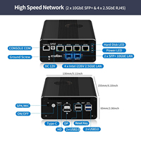 CWWK Mini PC S5 OPNsense Micro PC 2x10GbE SFP + Mini ordenador con 4x2. 2 2.5GbE LAN Core Dispositivo de cortafuegos de La i5-1135G7