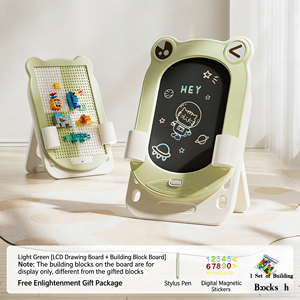 Chevalet pliable pour enfants, <span class=keywords><strong>tableau</strong></span> magnétique et écran LCD, jouet de construction amusant, divertissement sportif pour bébé - Product Image 2