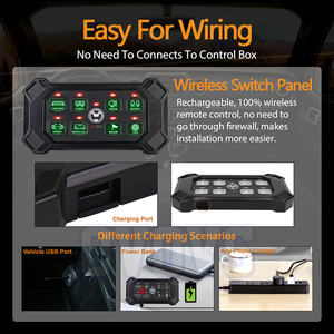 Ovovs không dây phổ quát 8 băng đảng cảm ứng chuyển đổi bảng điều khiển cho off road xe tải Jeep thuyền SUV UTV ATV cắm trại - Product Image 5