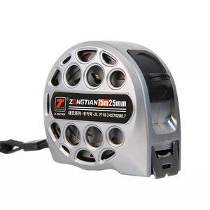 Casing pita pengukur Metros Label baja tahan karat ABS kualitas bagus PVC kustom tahan air 5m 7.5m perak De 5m 5m meter 10 buah - Product Image 1