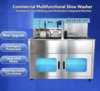 Équipement de lavage de chaussures semi-automatique en acier inoxydable, machine à polir les chaussures en cuir, machine automatique commerciale