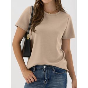 Camiseta de Manga Corta para Mujer FOXA, 100% Algodón Jersey, Antiarrugas, Básica, Informal, para Verano - Product Image 3