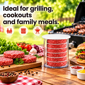 Prensa para Hamburguesas, Molde para Carne de Hamburguesa, Herramienta para Dar Forma a Hamburguesas Redondas con Grosor Uniforme para Cocinar en la Parrilla - Product Image 5