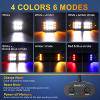 Barra de Luz LED NAO de 12V 24V y 4 Pulgadas para Wrangler Accord 4x4 SUV Camiones Todoterreno, IP68 Impermeable, Luz Estroboscópica Intermitente