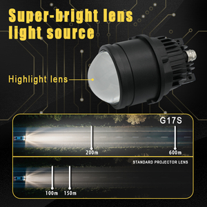 Lumen Cao 3.0 Inch Ứng Dụng Điều Khiển Ba Màu Sắc LED Chiếu Đèn Sương Mù Ống Kính Laser 15000lm 70W Không Thấm Nước Ánh Sáng Sương Mù Máy Chiếu - Product Image 4