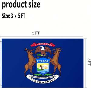 Drapeau des Spartans de l'Université de l'État du Michigan, double face, 3x5 pieds, pour extérieur, en polyester 3 couches, avec 2 œillets métalliques, 4 rangées de coutures - Product Image 4