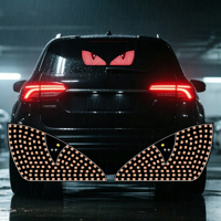 Yeux de démon LED populaires, yeux clignotants à LED, panneau d'écran LED triangulaire pour pare-brise, yeux de démon pour voitures