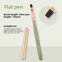 Ensemble de 10 stylos à ongles de style japonais avec manche en bois vert, prise en main confortable, pour gel UV, traçage de lignes, salon et manucure DIY