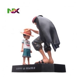 Figura de Luffy y Shanks de <span class=keywords><strong>One</strong></span> <span class=keywords><strong>Piece</strong></span>, Modelo de Coche, Escena de Golpeo de Cabeza, Estatua de Acción, Decoración de Anime, Regalo - Product Image 5