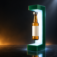Support d'affichage magnétique pour bouteille, flotteur lumineux LED pour bouteille de bière, rotation à 360°, espace libre de 3 cm pour bar et hôtel