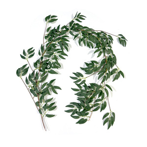 Guirlande artificielle de feuilles de saule 100cm 200cm, décoration murale intérieure pour mariage, verdure hautement réaliste - Product Image 2