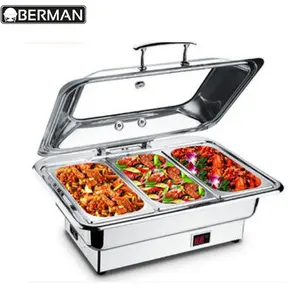 Guangzhou unique catering commerical indian food warmer electric heating chafing dish buffet cheffing dishes for restaurant