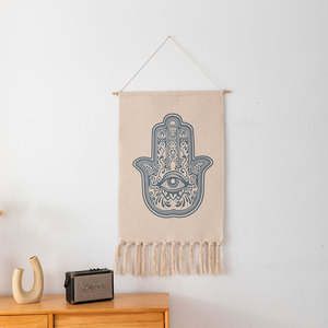 Petite <span class=keywords><strong>tapisserie</strong></span> murale avec œillet pour <span class=keywords><strong>chambre</strong></span> à coucher avec pompons, offre spéciale - Product Image 6