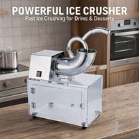 Broyeur à glace électrique commercial, machine à glace pilée, lame en acier inoxydable, machine à neige pilée réglable pour camion de restauration, bar, usage domestique