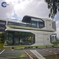 Cabine préfabriquée solaire de luxe, capsule spatiale, maison, bureau commercial, hôtel avec salle de sport, salle de bain, design intelligent pour usage commercial