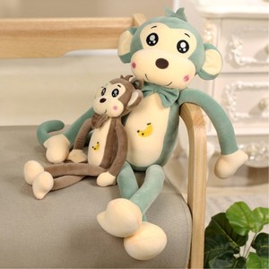 Boneka monyet lengan panjang, hadiah ulang tahun anak laki-laki, monyet gantung kaki panjang, mainan mewah grosir