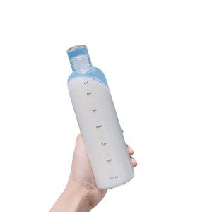 Message In A Bottle Time Scale Water Bottle 1000Ml Transparent Plastic Travel Cup With Hour Markings For Daily Hydration - Product Image 5