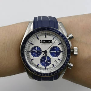 Reloj SEILOCE de cuarzo con cronógrafo deportivo de 40mm para hombre, movimiento VK63, correa de acero multifunción, zafiro luminoso - Product Image 3