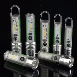 ไฟฉาย 5LED ไฟฉายพวงกุญแจแสงสีขาวพร้อมแม่เหล็กอลูมิเนียมอัลลอยด์แบบพกพาใช้กลางแจ้งใช้แบตเตอรี่ AAA - Product Image 1