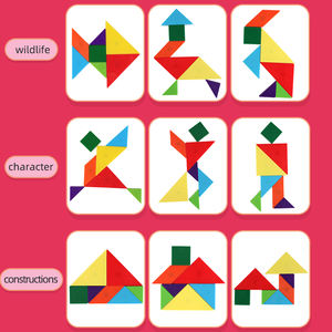 Puzzle Rompicapo Giochi da Viaggio Educativi Sfide con Blocchi Magnetici Tangram - Product Image 4