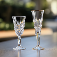 Nouveau Verre à Vin Vide de Luxe en Cristal Taillé Coloré Personnalisé, Style Chinois, 170-320 ml, avec Logo Personnalisé, Teinté Rose Rouge, pour Fêtes