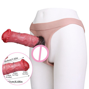 Sex Toy Hollow Wearable Dick Strap on Dildo for Men Extended Delay Ring Dildo Set Couple Sex Toys - Product Image 1