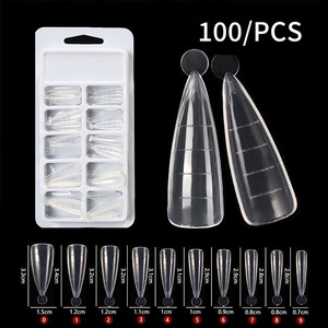 100 Uds. Moldes de Gel de Poligel para Uñas, Puntas Acrílicas de Doble Forma para Construcción Rápida, Herramienta de Salón para Extensión de Manicura UV, Venta al por Mayor - Product Image 5