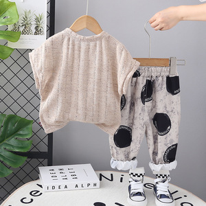 2025 nuovo vestito estivo per ragazzi <span class=keywords><strong>abiti</strong></span> Casual con motivi di carattere elegante e senza maniche Set di due pezzi senza maniche per il bambino per l'autunno - Product Image 6