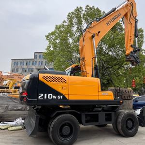 Excavatrice sur pneus Hyundai 210w-7 d'occasion, excavatrice chinoise Hyundai 210W-7, excavatrice Hyundai 210-9S 210-7 210W-9T, moteur HYUNDAI - Product Image 6