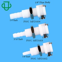 Raccord rapide CPC en plastique 1/16 pour tuyau, à montage sur panneau, avec raccord cannelé pour tube, pour eau, fluide, gaz