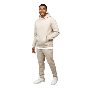 Vêtements de sport unisexes à marque privée, ensembles de survêtements en coton, joggers, ensembles de sport, coupe classique, 2 en 1, à capuche, imprimé animal - Product Image 1