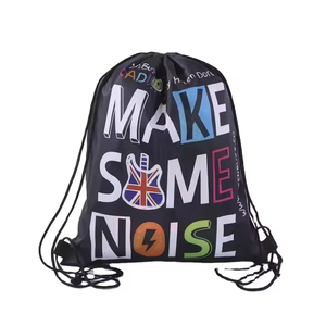 Bán buôn Ba lô du lịch thăng hoa in trống thể thao costom Logo polyester không thấm nước Vải dây kéo túi - Product Image 5