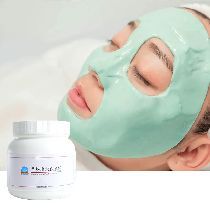 Produit de beauté fabrication masque d'argile poudre 500g doux Aloe Vera poudre Enzyme masque refroidissement gelée masque facial poudre pour le visage