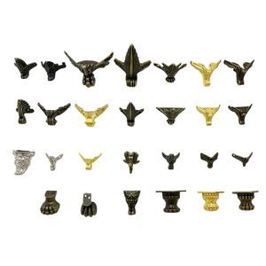 Zinc Alloy Furniture Legs Chinese Style Decorative Corner Brackets Heavy Duty Table Base Support Retro Design Multiple Sizes - Product Image 4