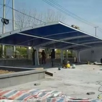 Structure de membrane enduite de PVDF durable pour abri de voiture, auvent de stationnement